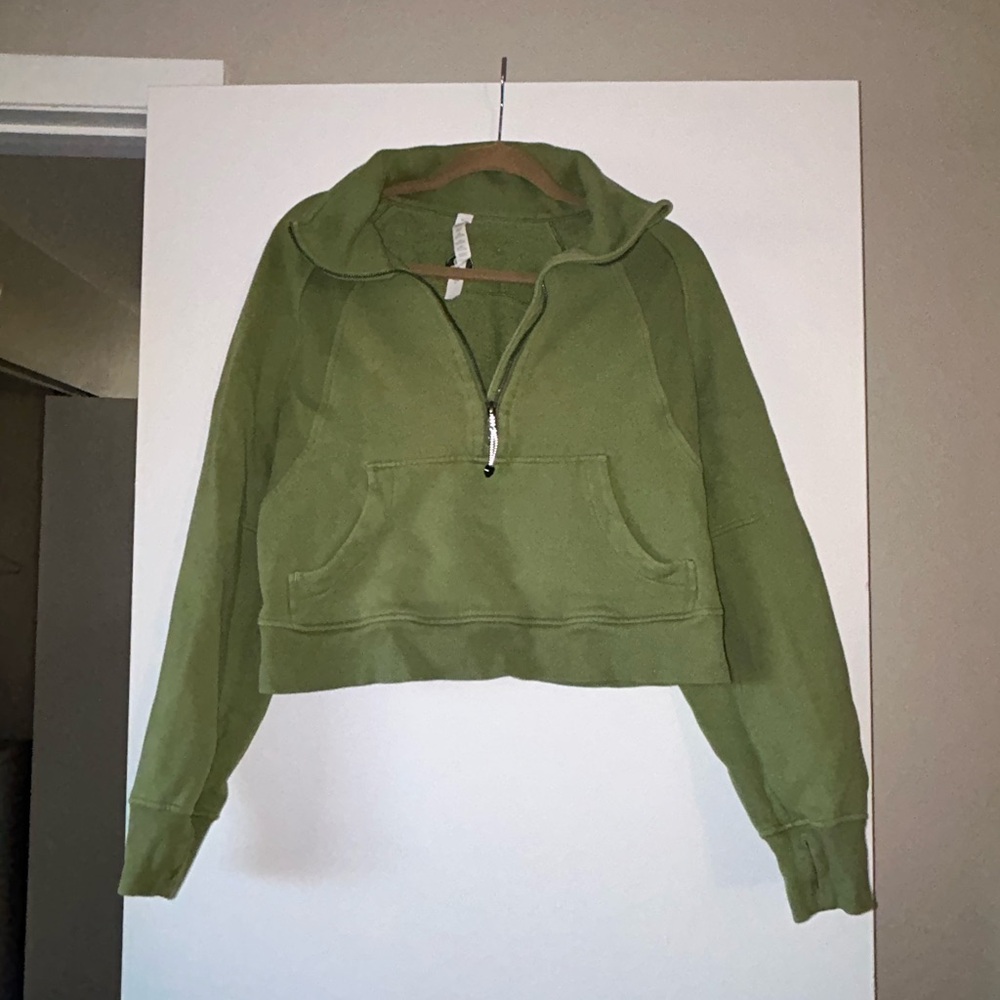 Lululemon Scuba Oversized Funnel-Neck Half Zip - Green Size M/L